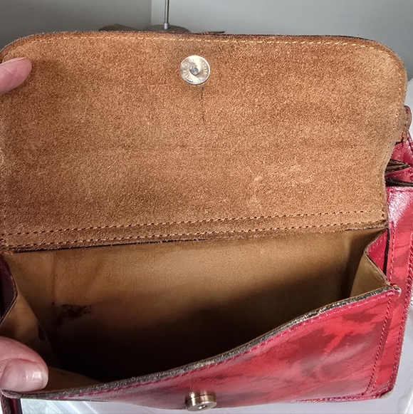 Patricia Nash Ruby Red Leather Crossbody - Picture 11 of 16